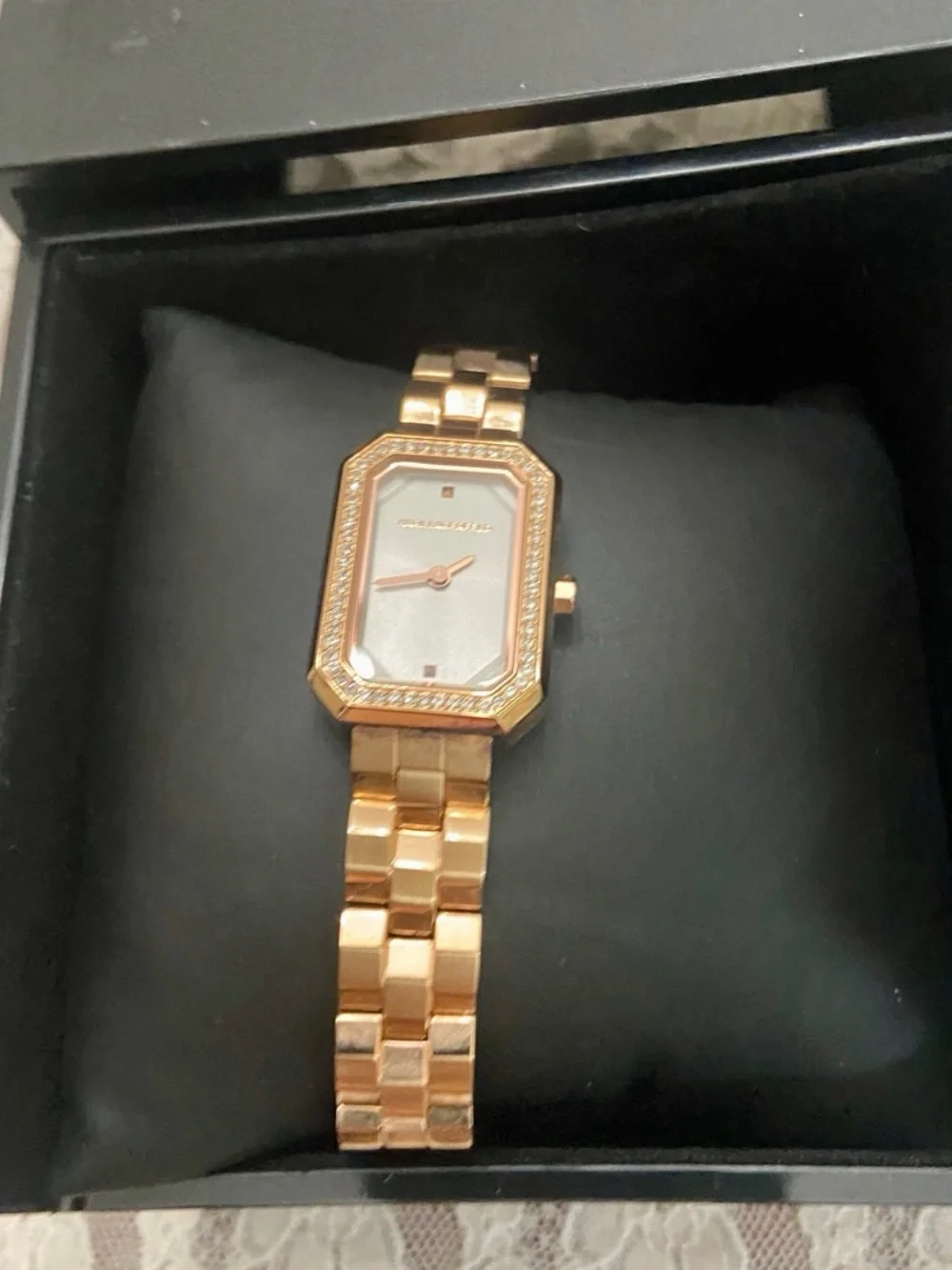 Karl Lagerfeld, KL6107, Rose Gold Tone Rhinestones Quartz Ladies Watch w/ Box